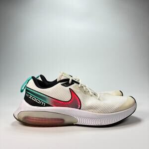 Nike Air Zoom White Running Shoes Sneakers Lightweight DA1242-101 Youth Size 4Y